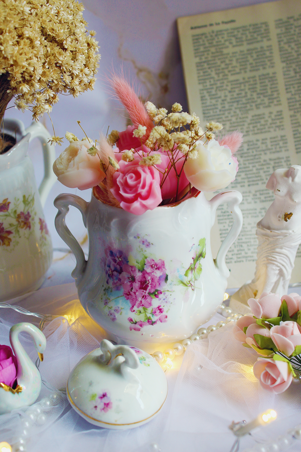 Pétales de fleurs & Porcelaine - parfum sauge poudrée