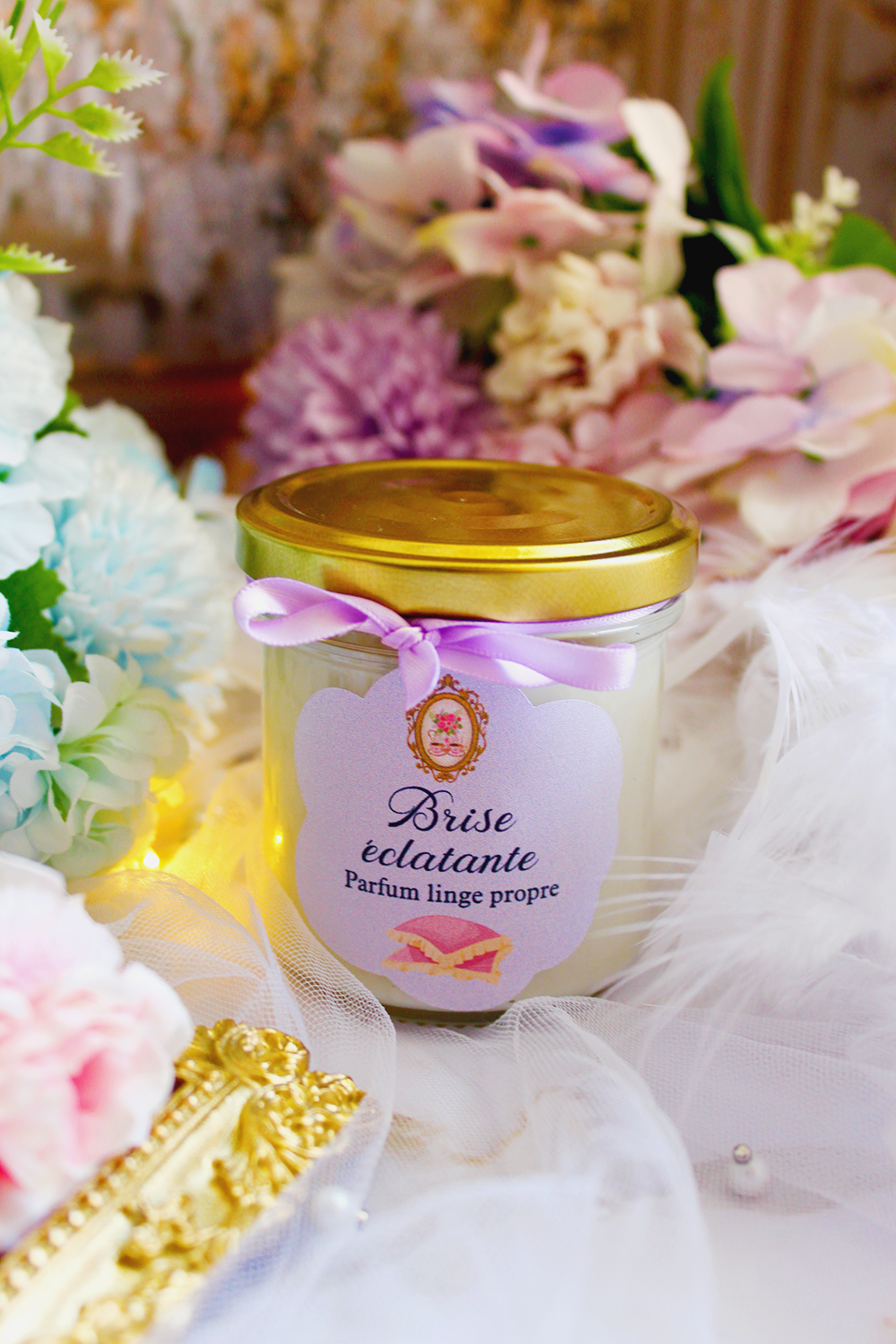 Bougie classique : Brise éclatante parfum linge propre