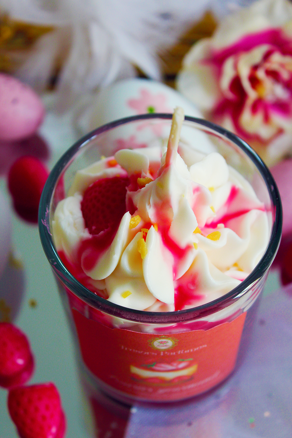 Bougie gourmande Fraisier gourmand - parfum gâteau à la fraise