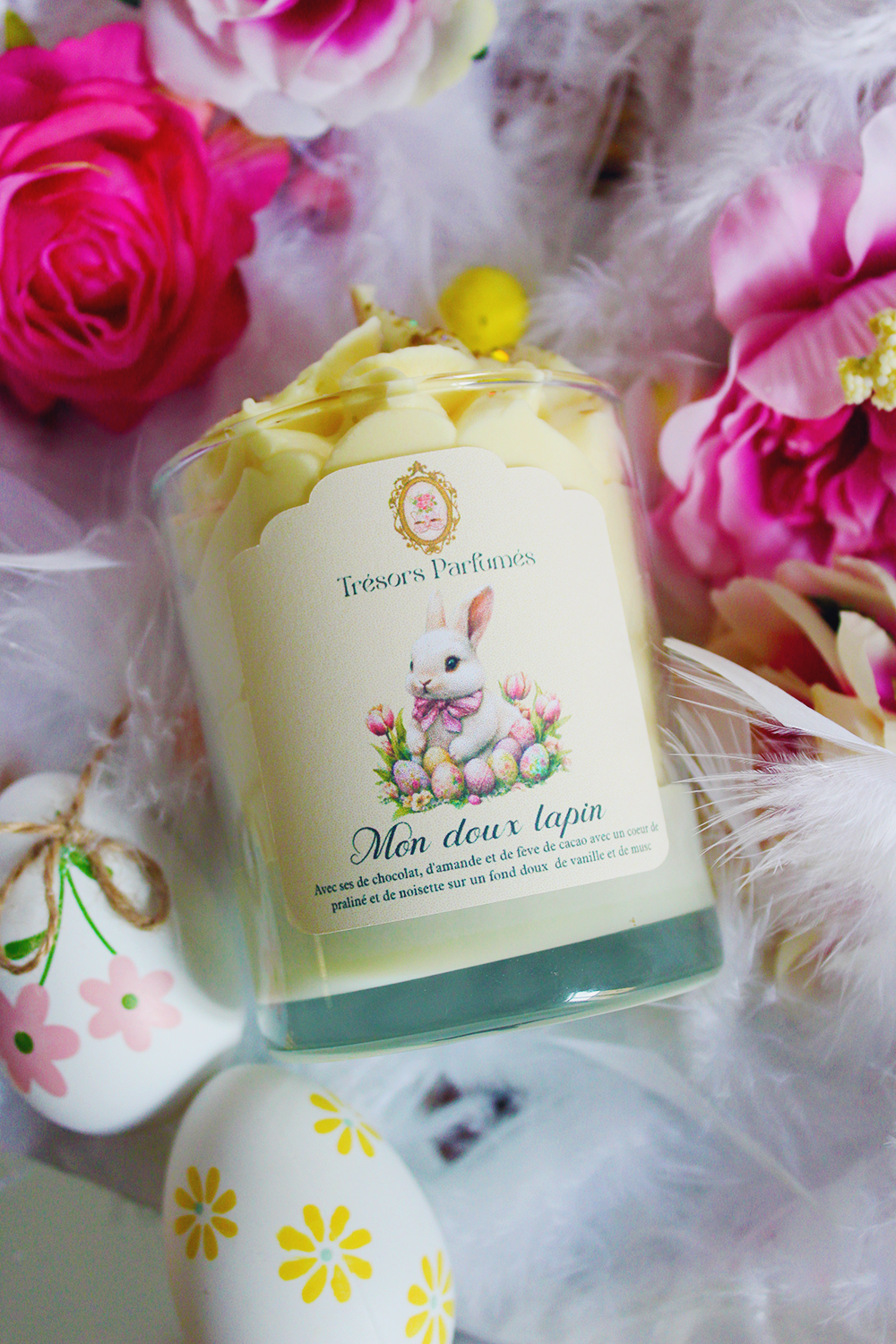 Bougie gourmande mon doux lapin édition limitée : parfum chocolat