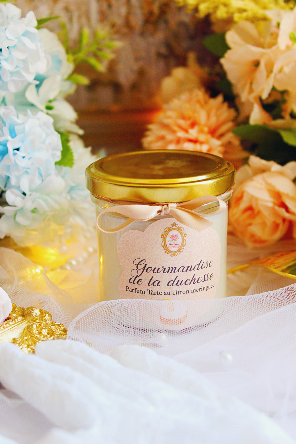 Bougie classique : Gourmandise de la duchesse parfum - Tarte au citron meringuée