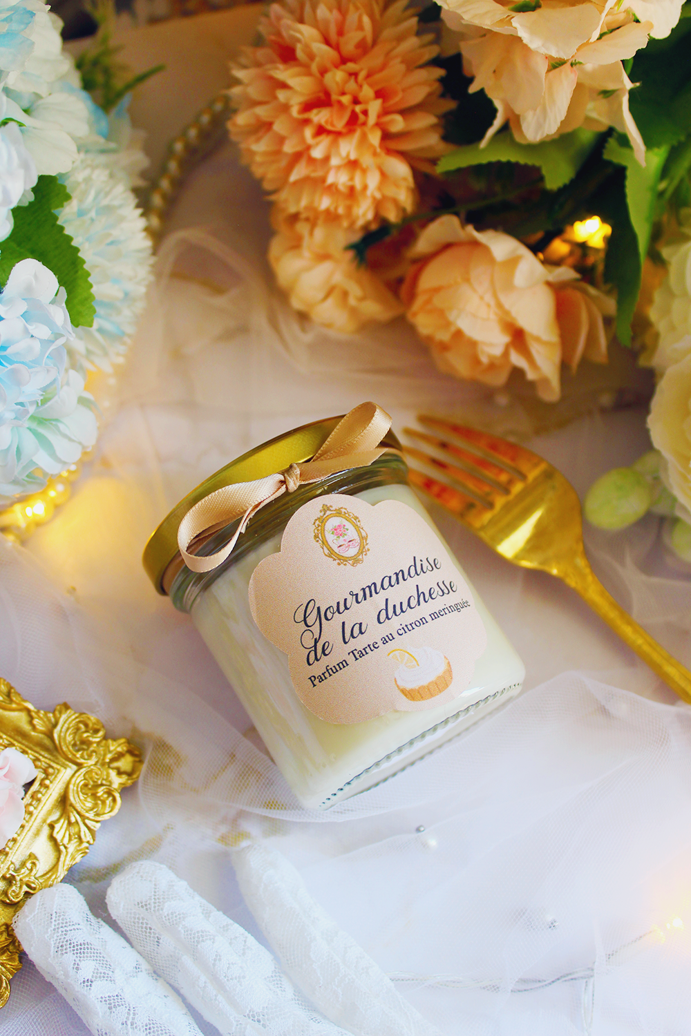 Bougie classique : Gourmandise de la duchesse parfum - Tarte au citron meringuée
