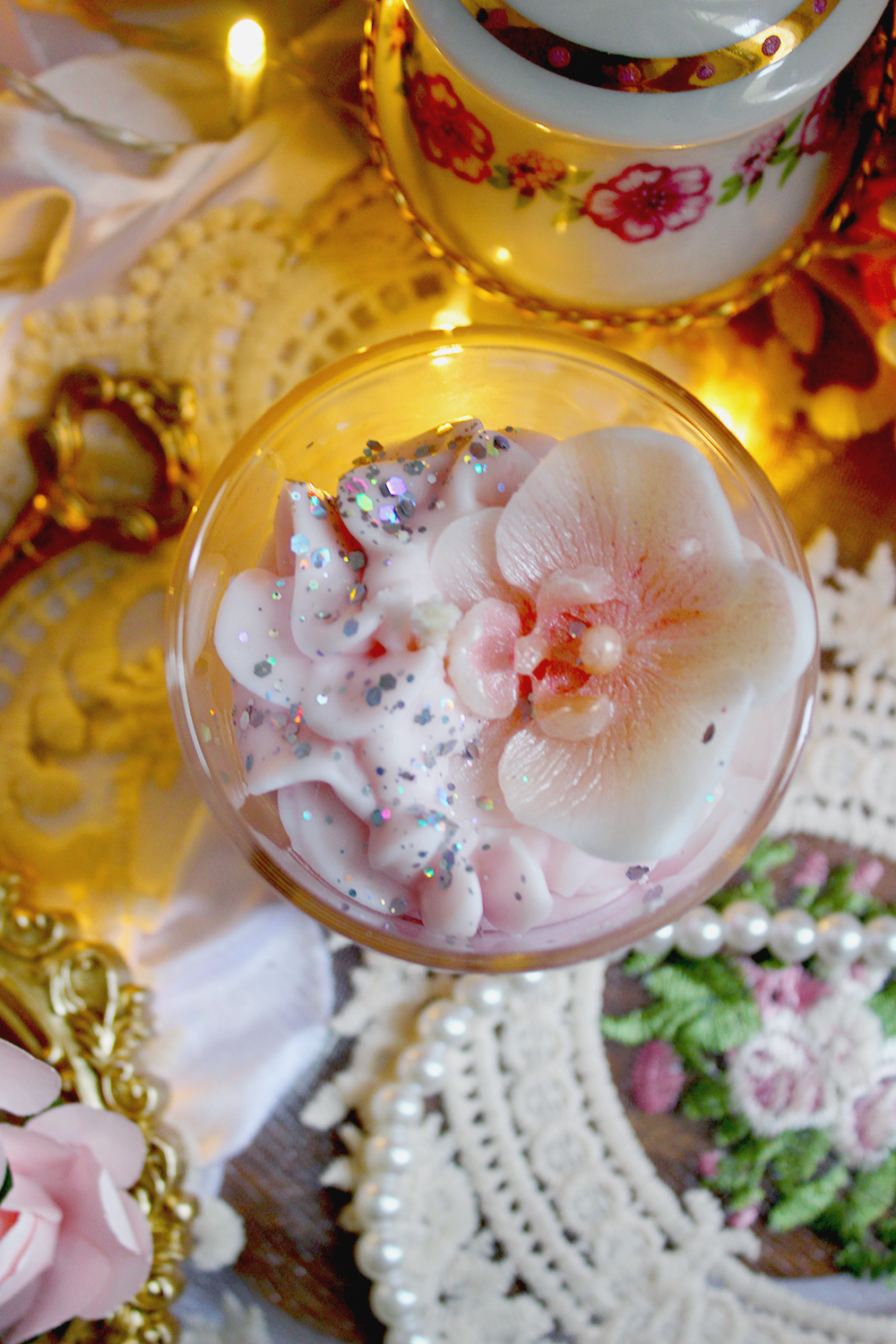 Bougie gourmande Orchidée givrée parfum orchidée