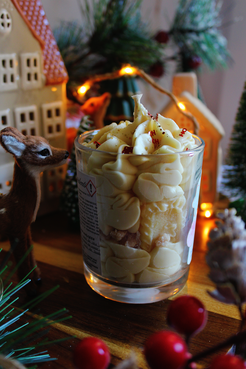 Bougie gourmande "biscuits de noel" parfum biscuits speculoos