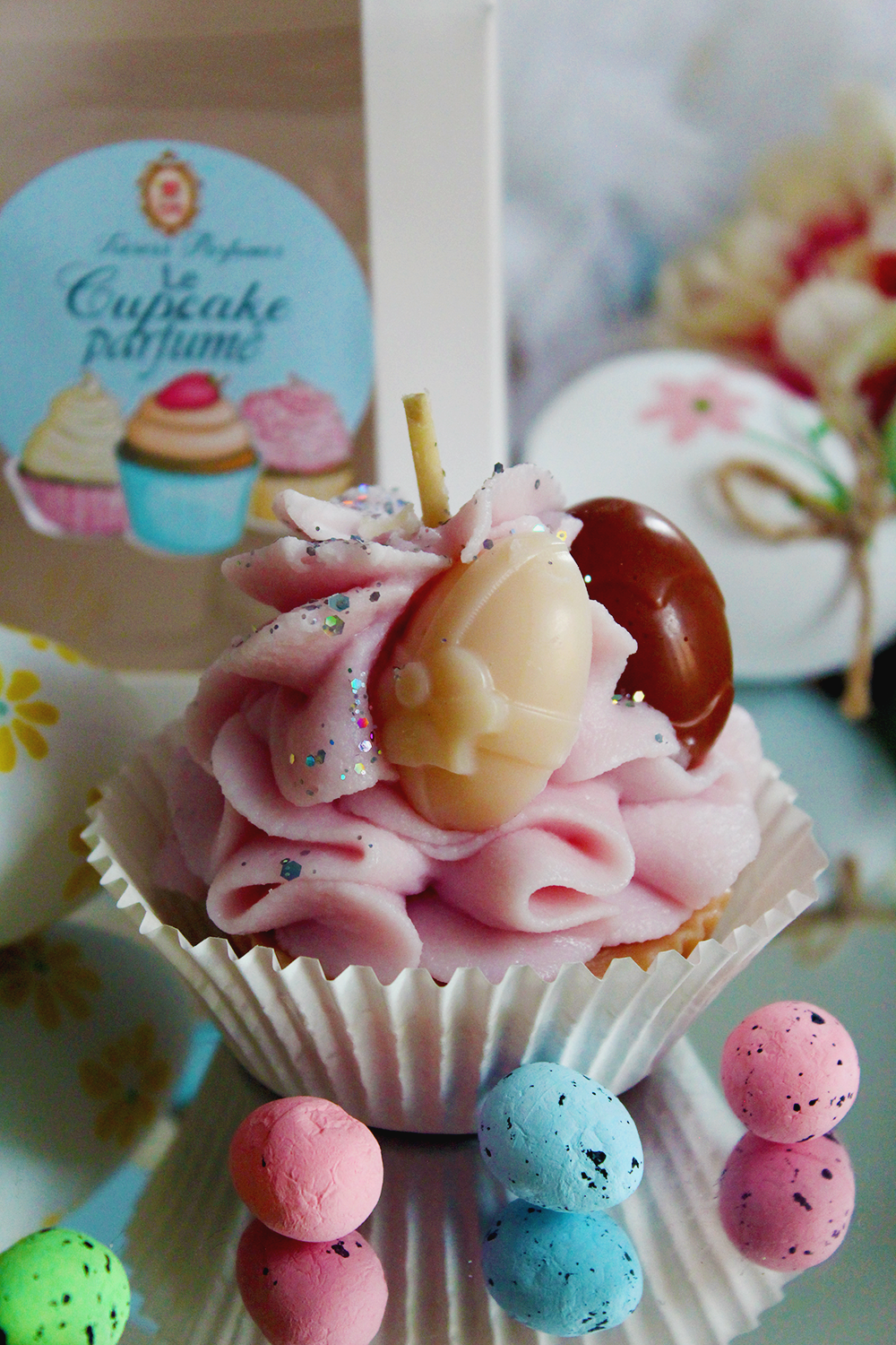 Les bougies cupcakes édition Pâques - parfum chocolat / muffin myrtilles