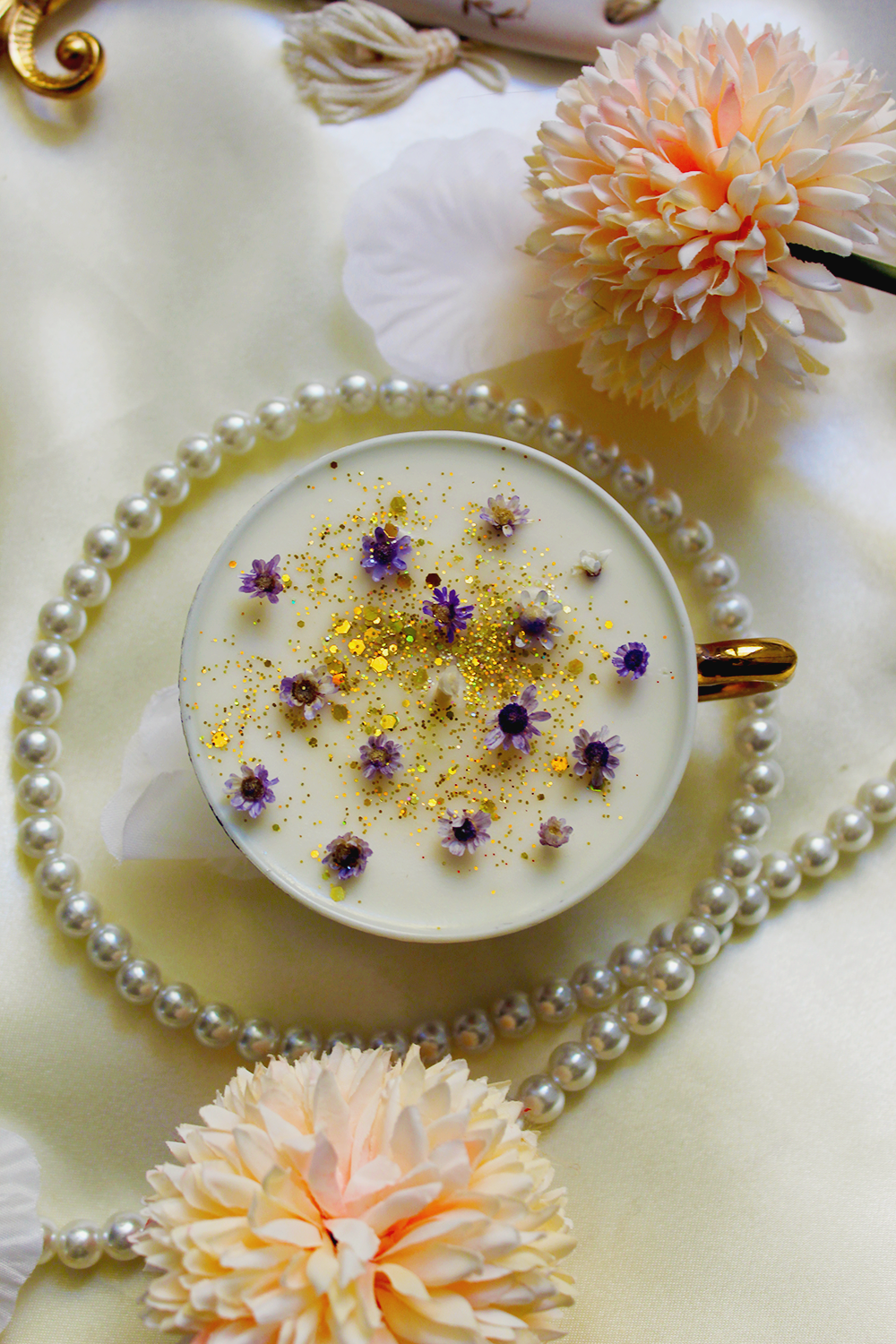 Romantisme nacrée - parfum poudre de riz ou monoi passion ou violette d'antan