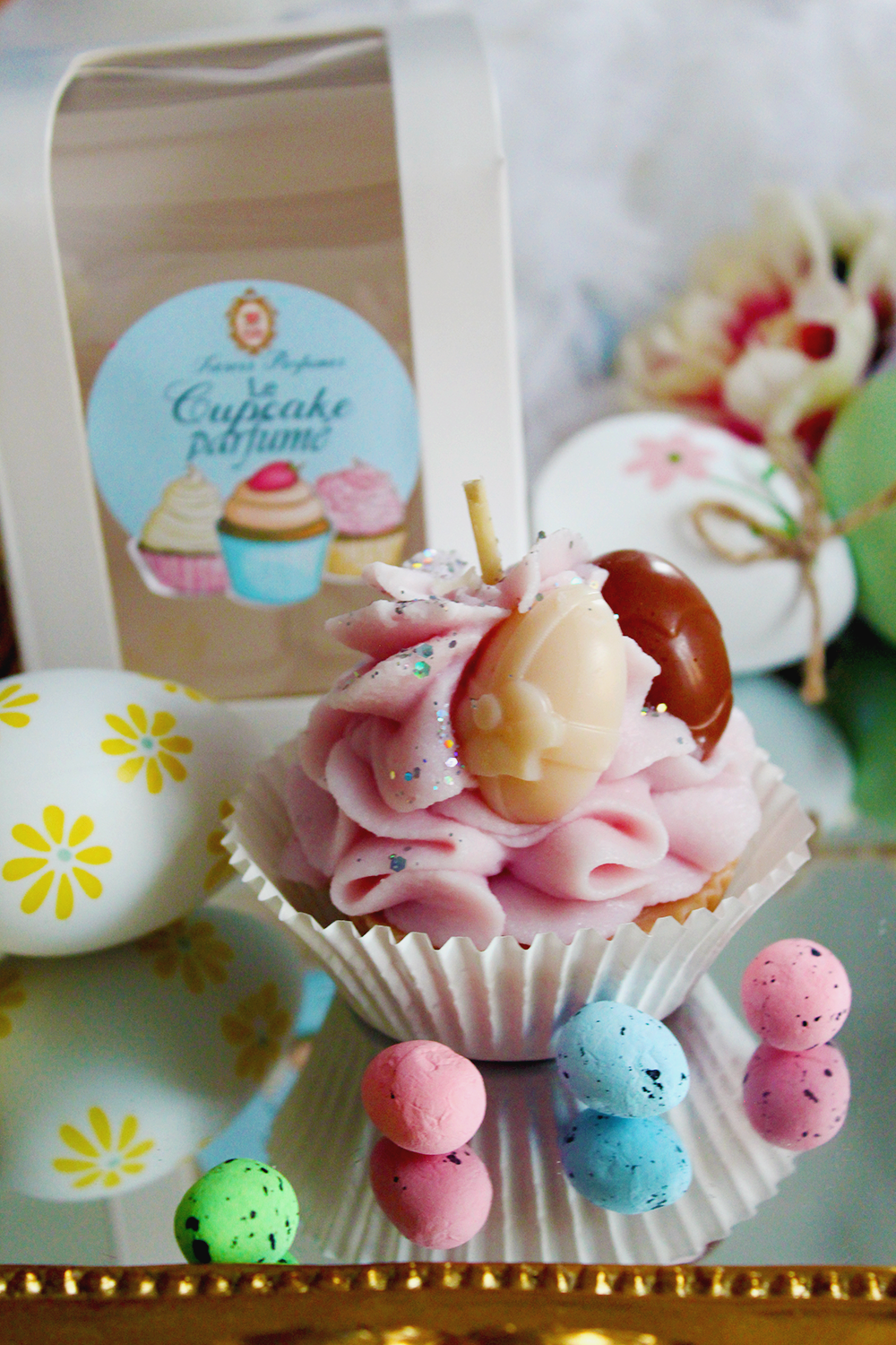 Les bougies cupcakes édition Pâques - parfum chocolat / muffin myrtilles