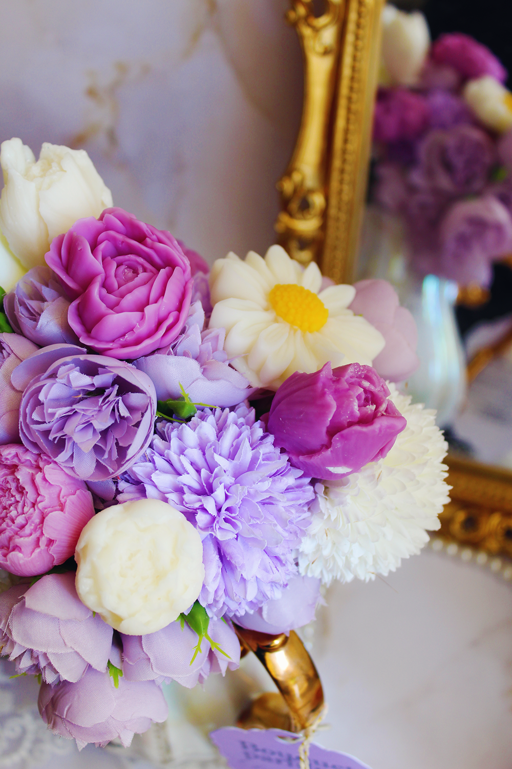 Bouquet theiere "Doux Royaume" - parfum muffin à la myrtilles