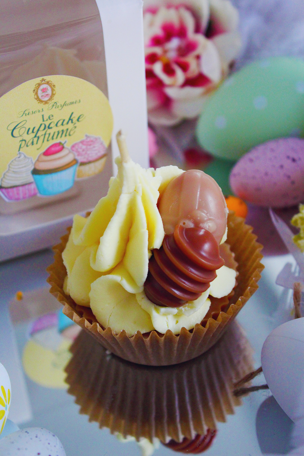 Les bougies cupcakes édition Pâques - parfum chocolat / muffin myrtilles