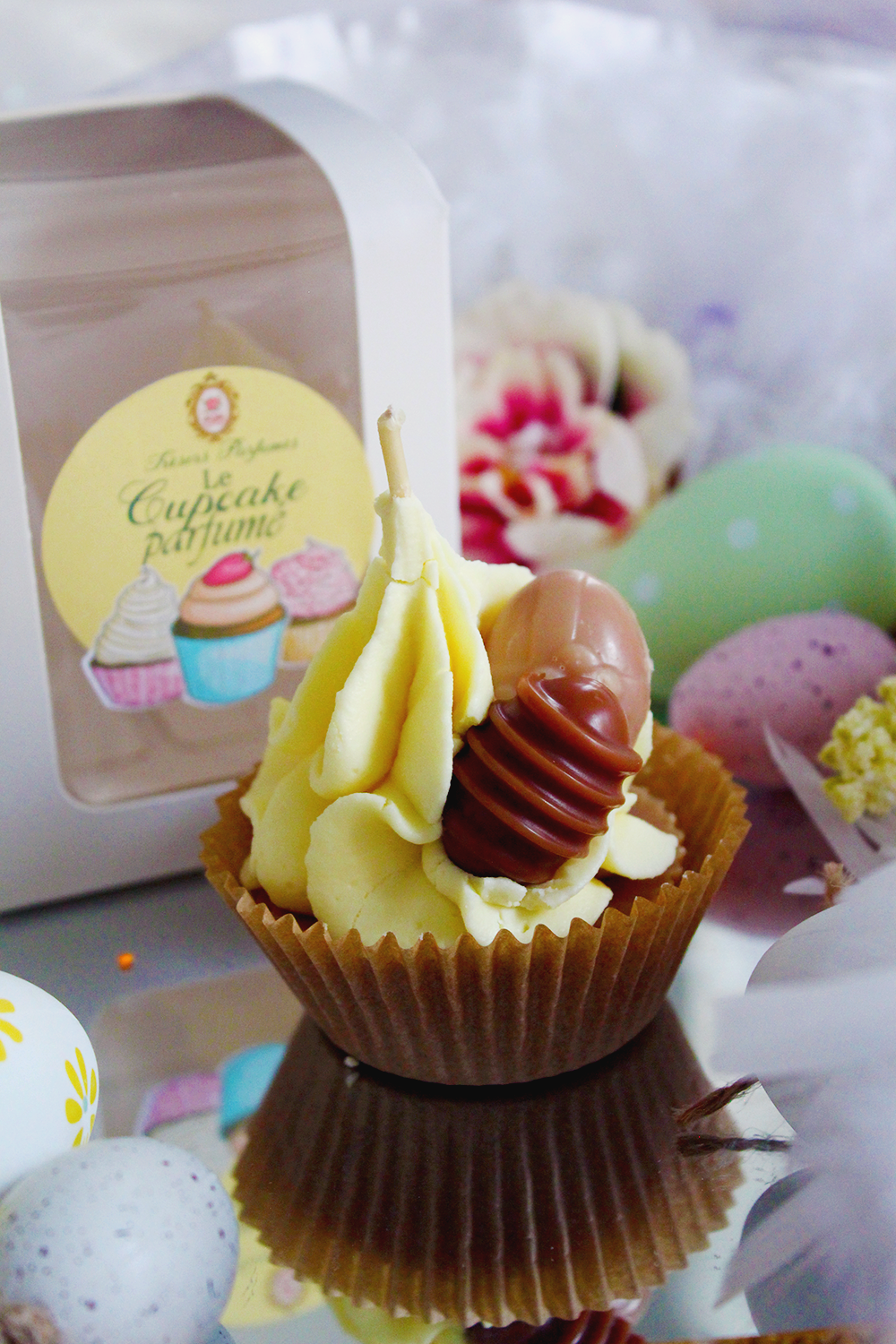 Les bougies cupcakes édition Pâques - parfum chocolat / muffin myrtilles