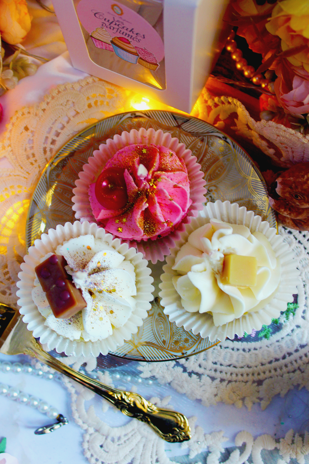 Les bougies cupcakes - parfum au choix