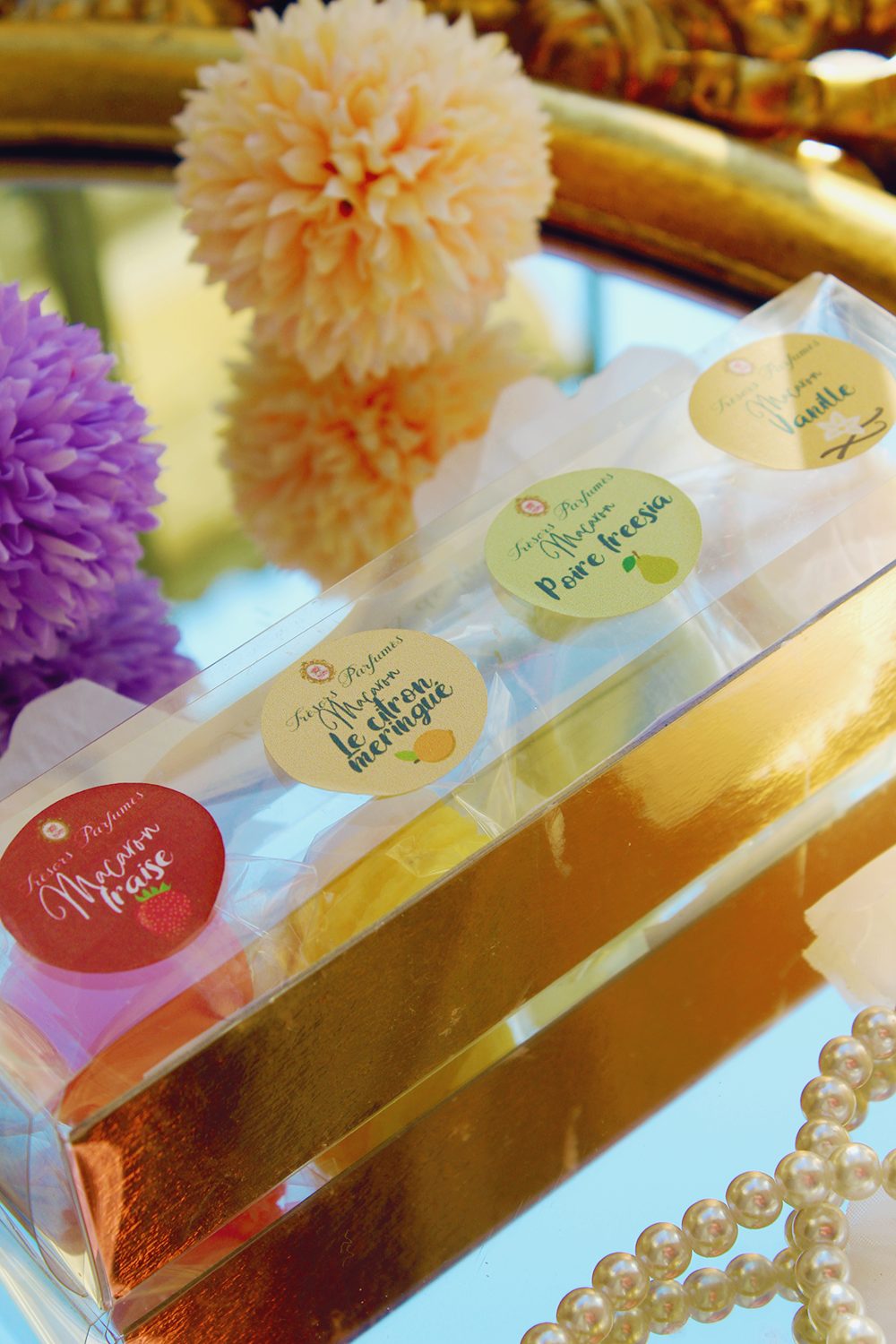 Les macarons de Lady - coffret 4 fondants parfumés