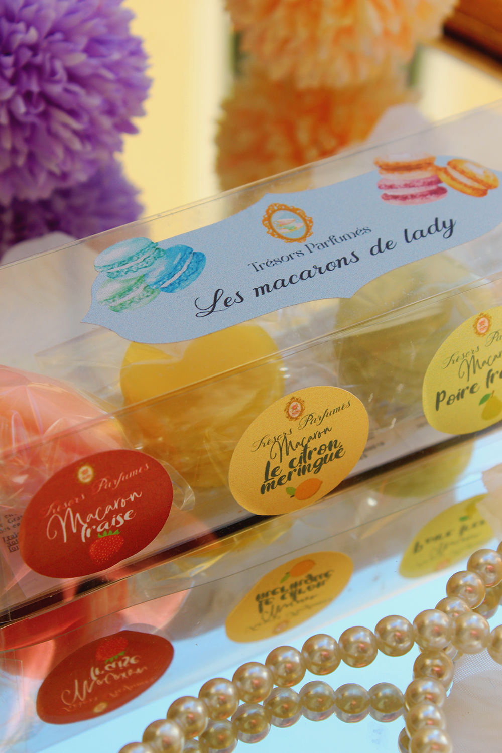 Les macarons de Lady - coffret 4 fondants parfumés