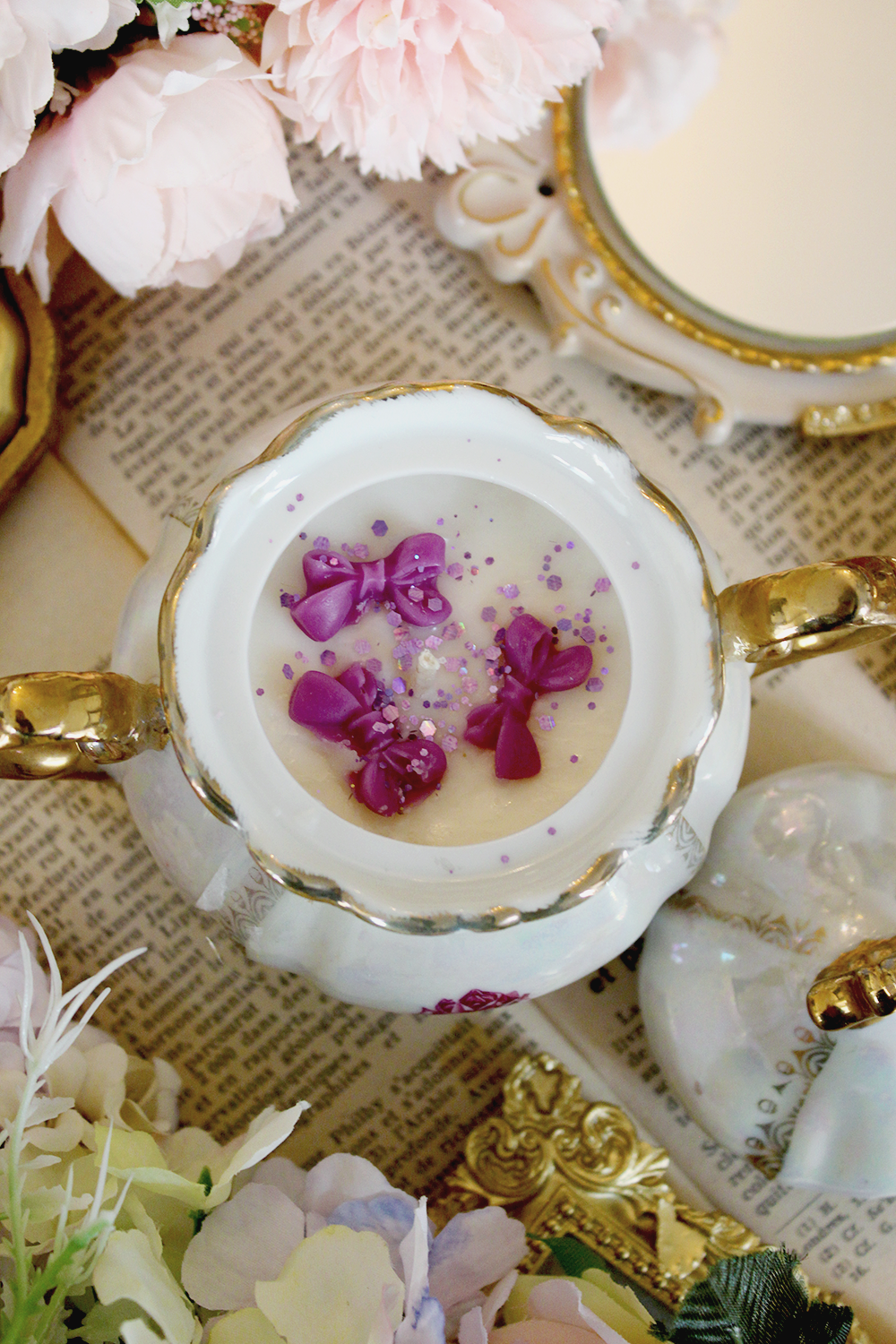 Romantisme nacrée - parfum poudre de riz ou monoi passion ou violette d'antan