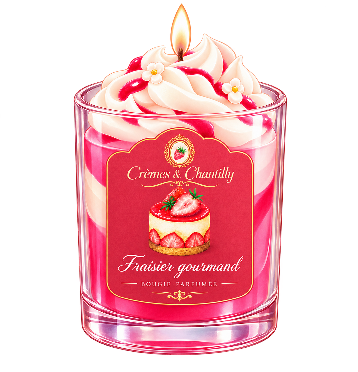 Bougie gourmande Crèmes & Chantilly – Trésors Parfumés