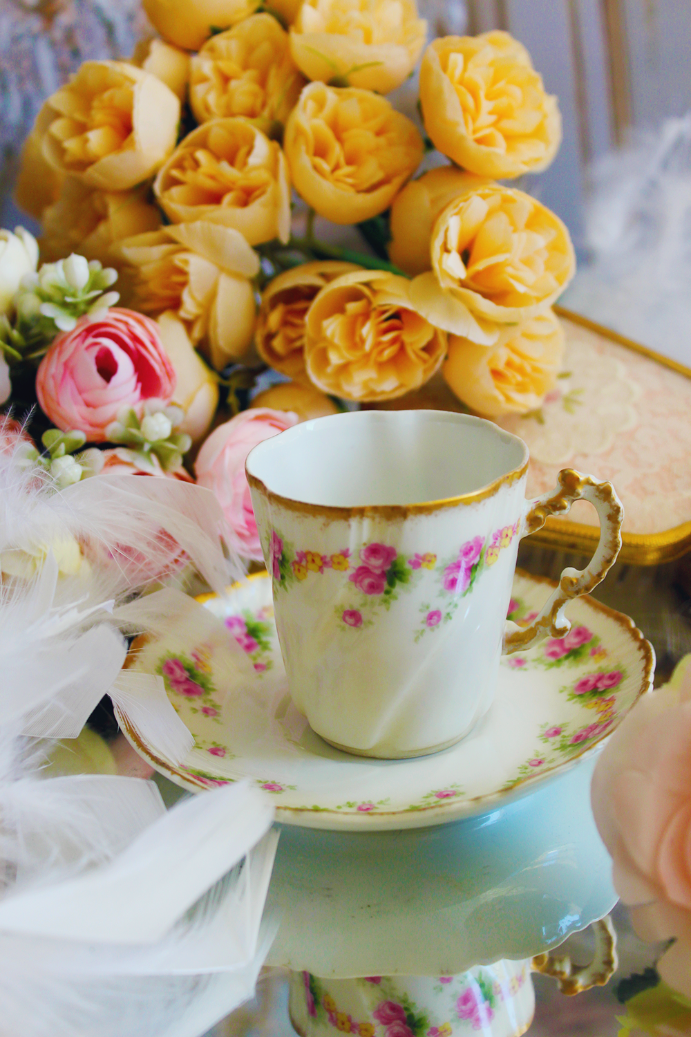 Tasse à café porcelaine - Le Jardin de Madame Rose