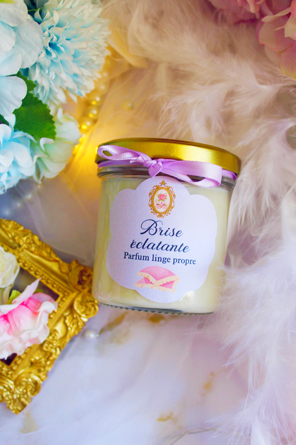Bougie classique : Brise éclatante parfum linge propre