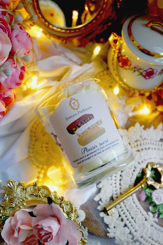 Bougie gourmande "Plaisir sucré" parfum nougat blanc
