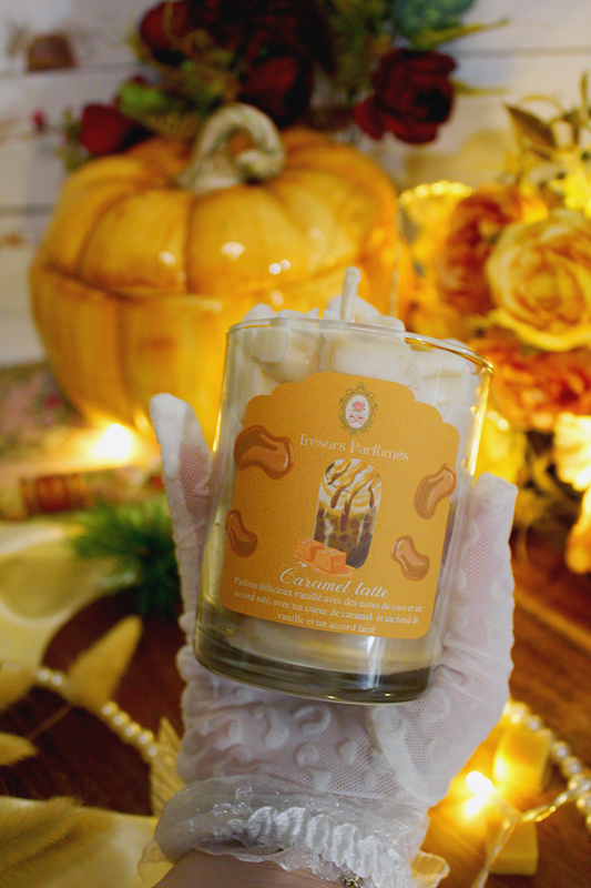 Bougie gourmande "Caramel latte" parfum caramel beurre salé