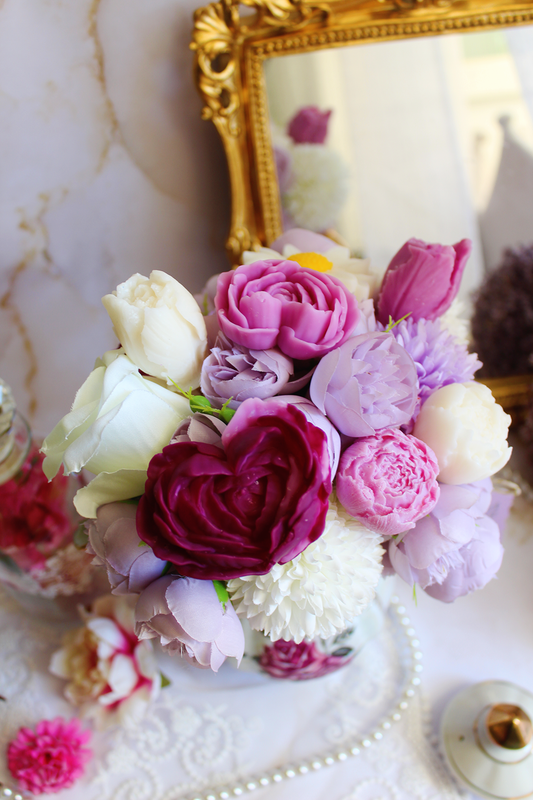 Bouquet theiere "Doux Royaume" - parfum muffin à la myrtilles