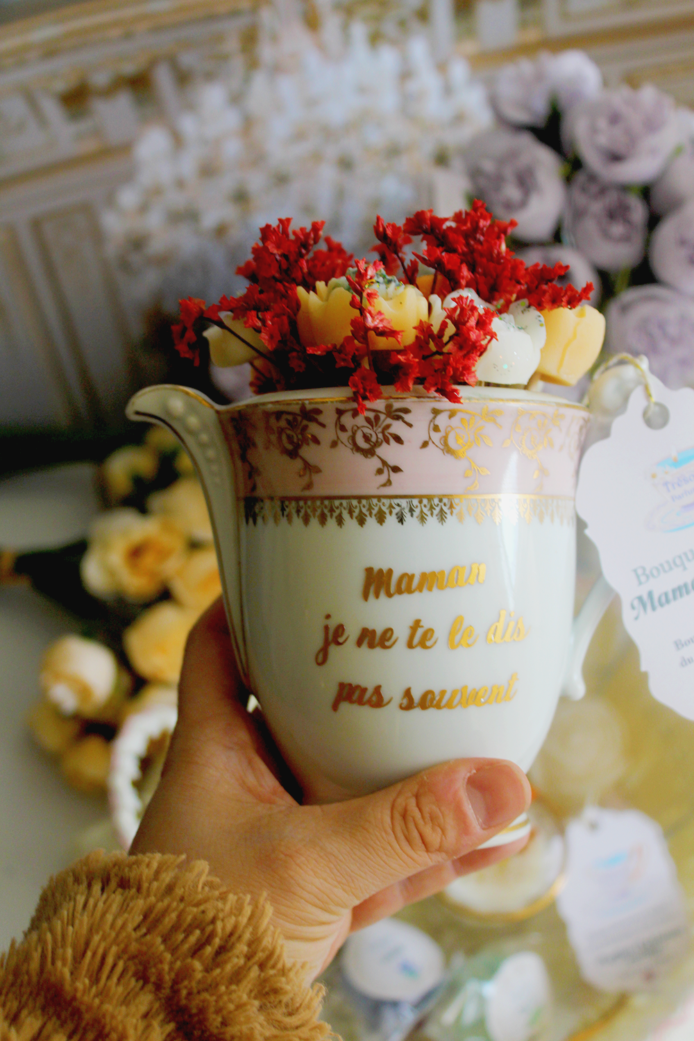 Corbeille parfumée maman merveilleuse