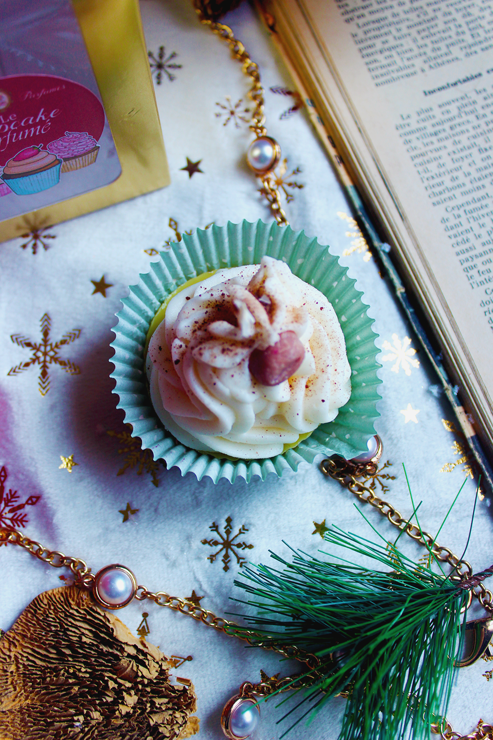 Bougie cupcake parfumé - edition noel