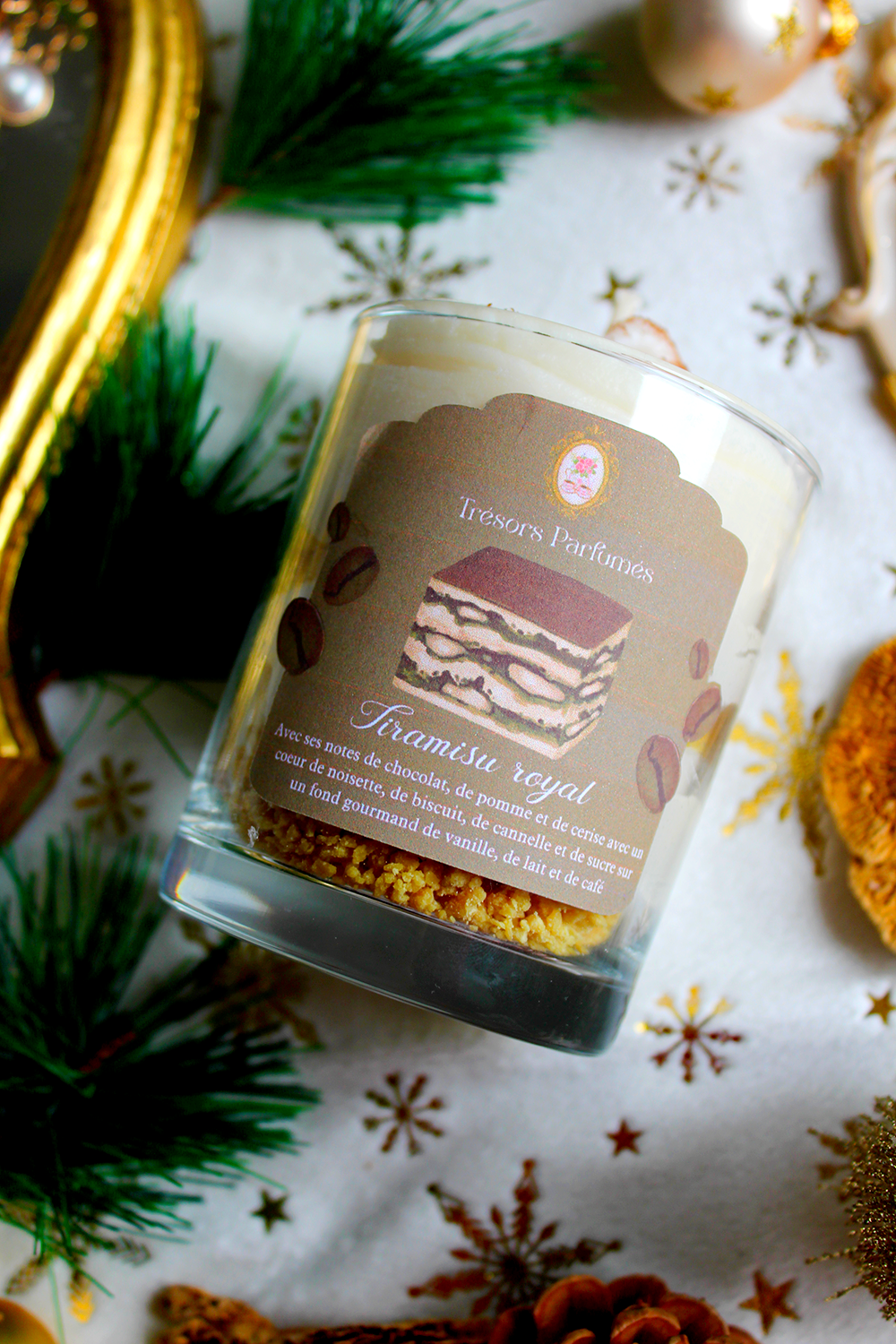 Bougie gourmande de noël - parfum tiramisu