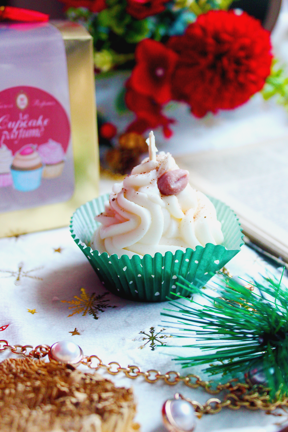 Bougie cupcake parfumé - edition noel