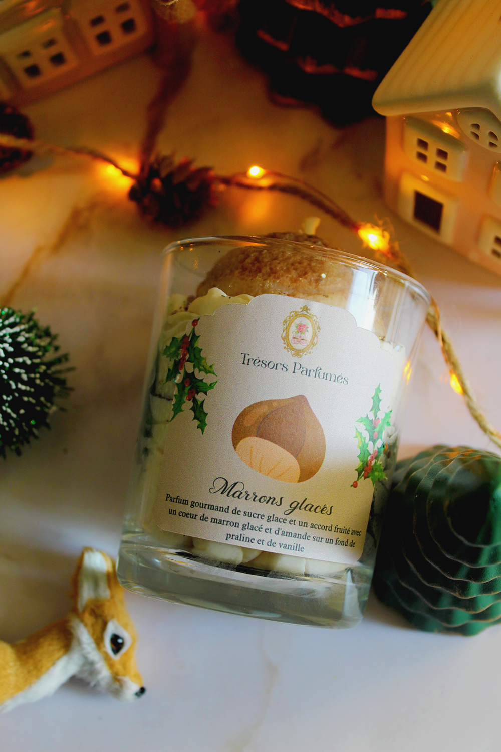Bougie gourmande marron glacés
