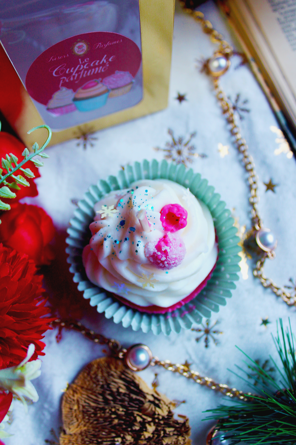 Bougie cupcake parfumé - edition noel