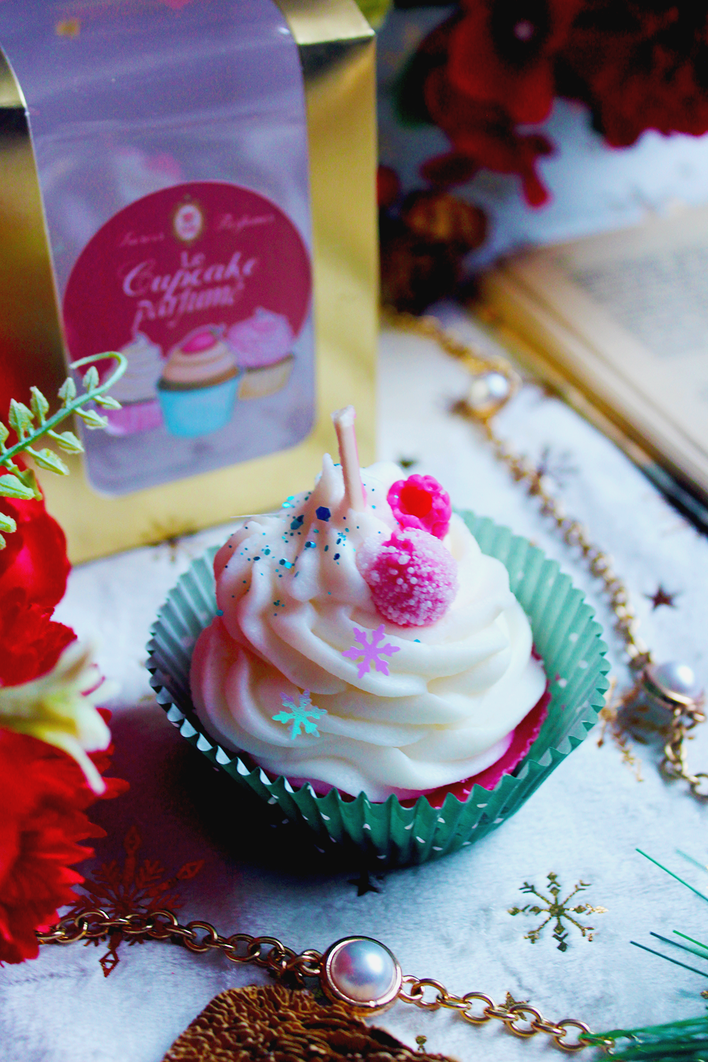 Bougie cupcake parfumé - edition noel