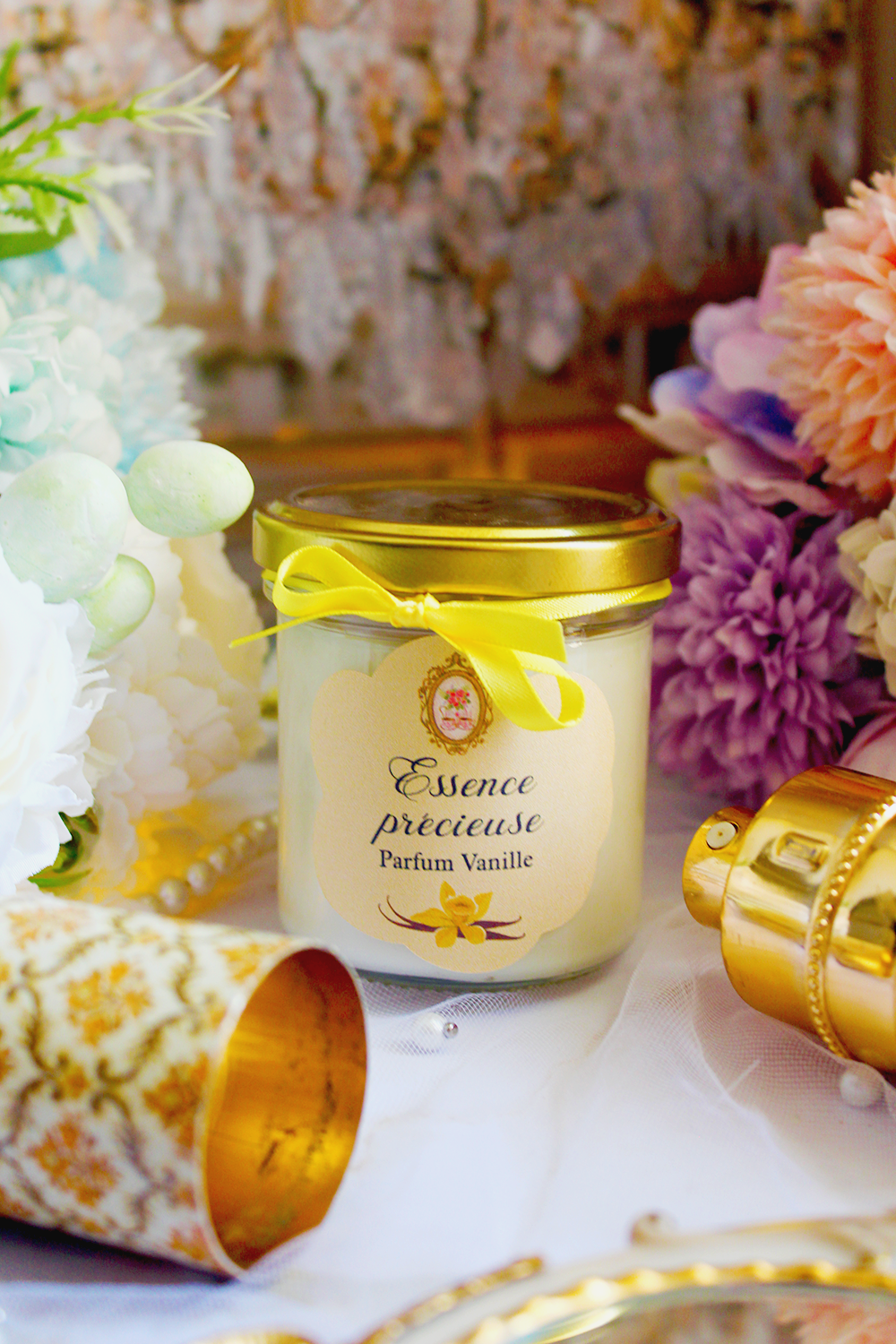 Bougie classique : Essence Précieuse – Parfum Vanille