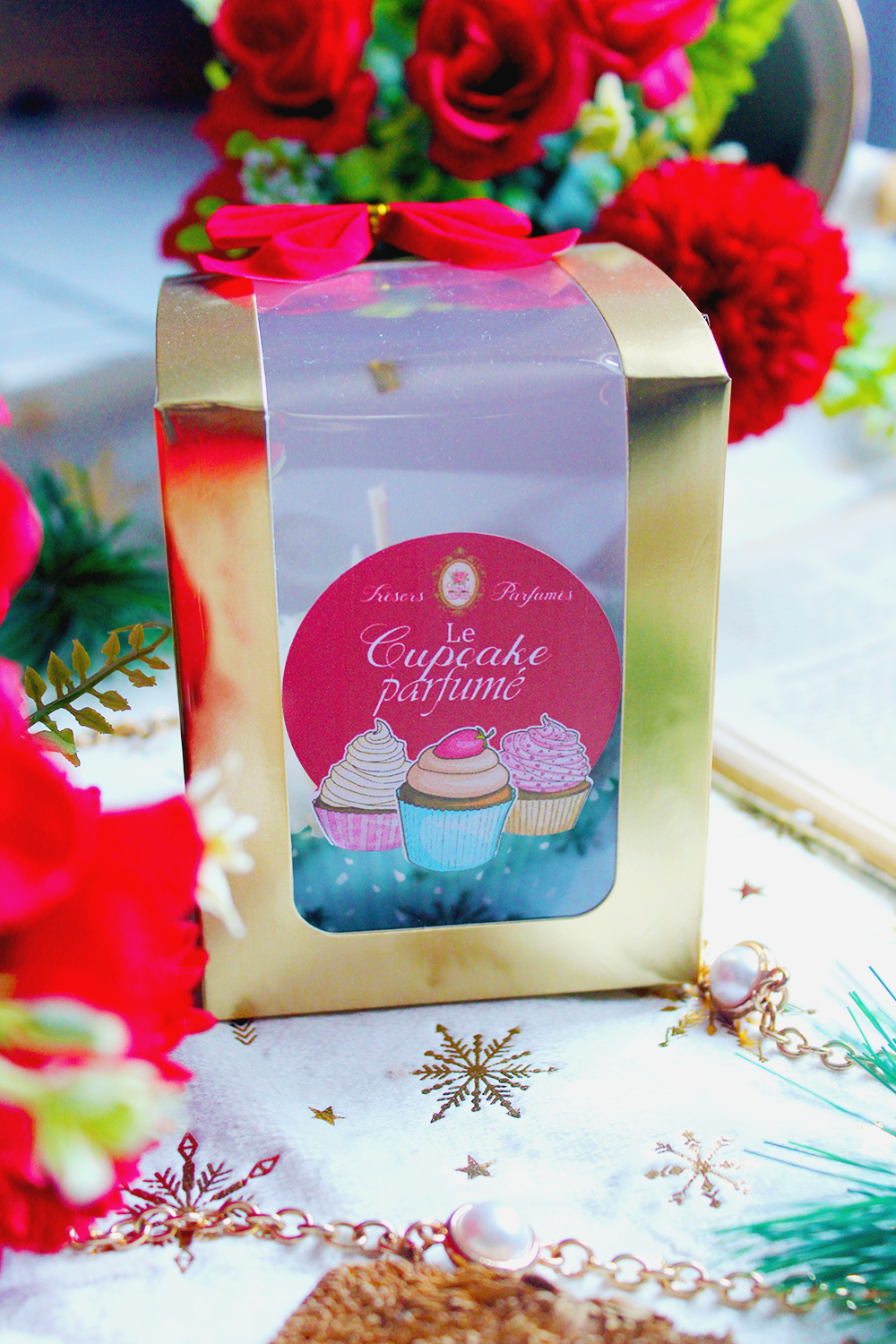 Bougie cupcake parfumé - edition noel