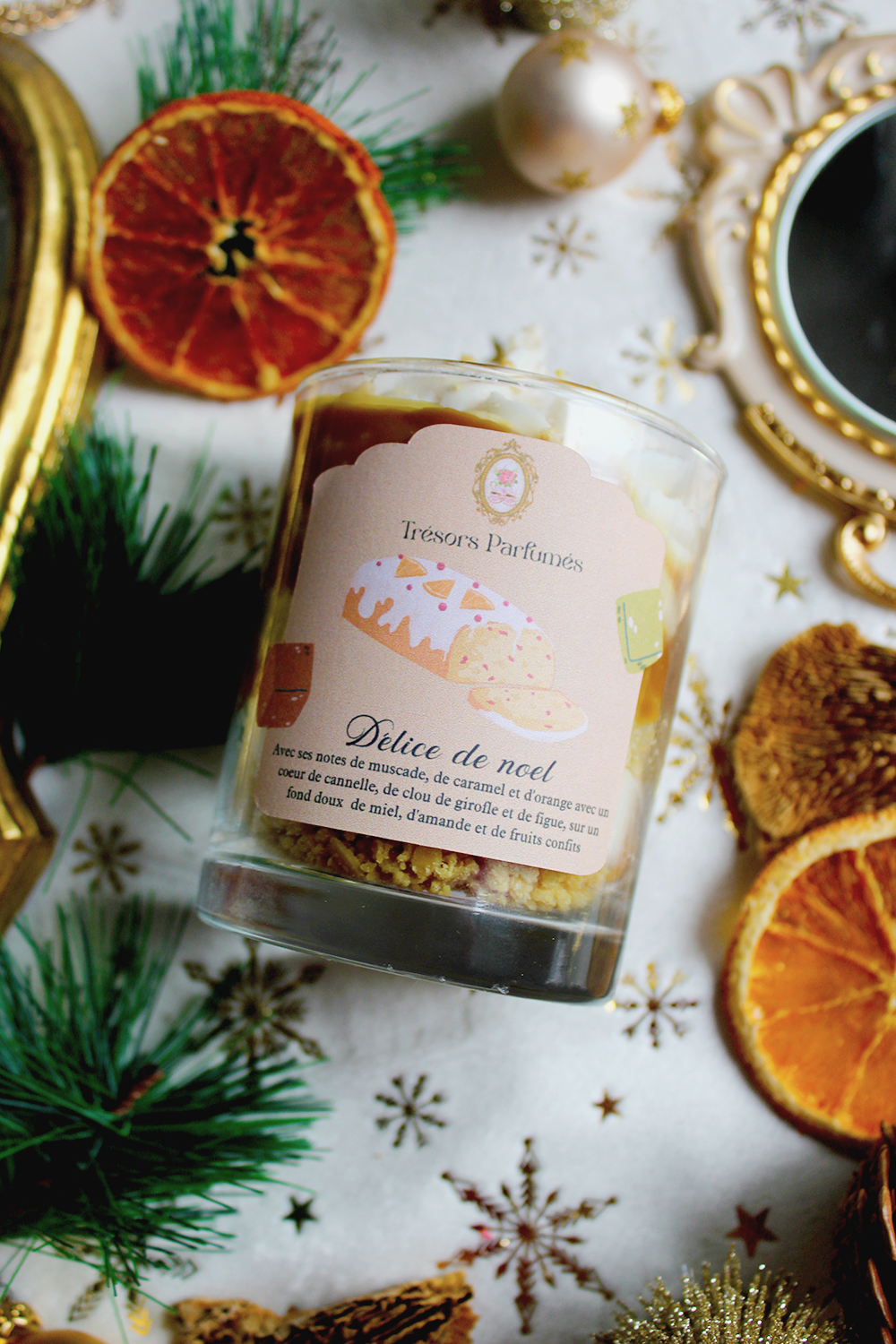 Bougie gourmande de noel - parfum delice de noel