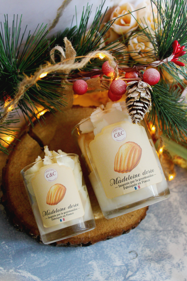 La madeleine Dorée – bougie chantilly parfumée